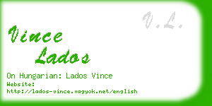 vince lados business card